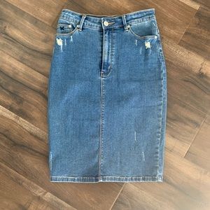 RES denim pencil skirt